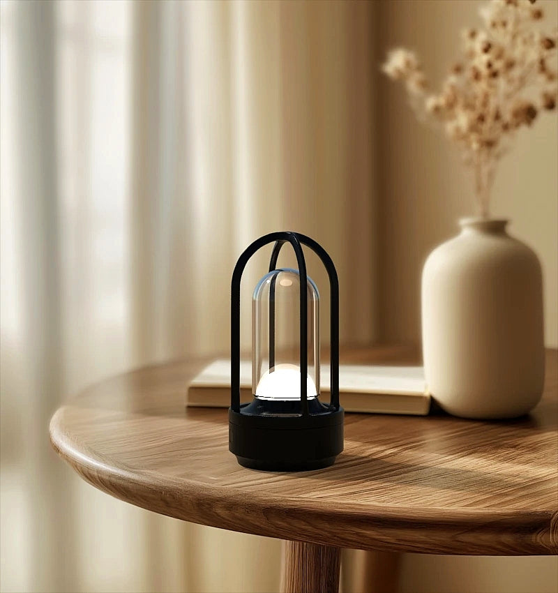 Laddbar Väderskyddad Bordslampa i Aluminium – Designlampa & Atmosfärsbelysning