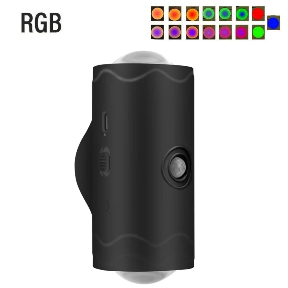 RGB Infraröd Sensorlampa – Smart, Uppladdningsbar & Lättmonterad