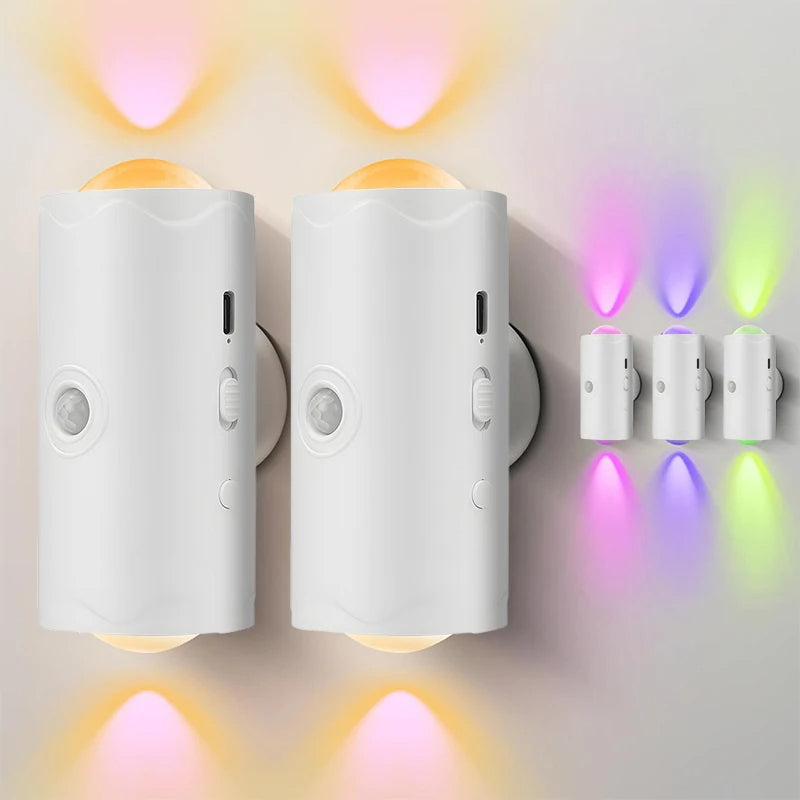 RGB Infraröd Sensorlampa – Smart, Uppladdningsbar & Lättmonterad
