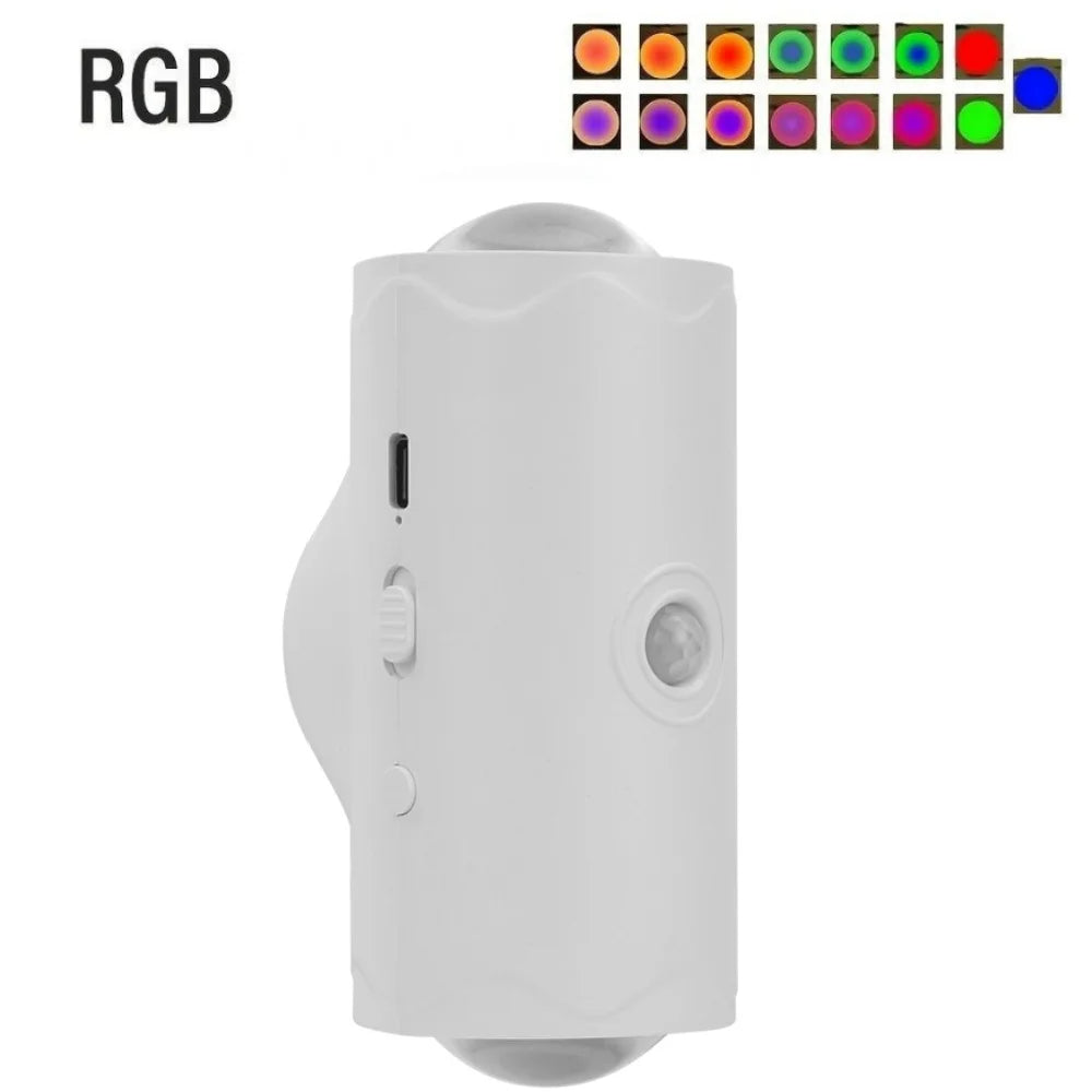 RGB Infraröd Sensorlampa – Smart, Uppladdningsbar & Lättmonterad