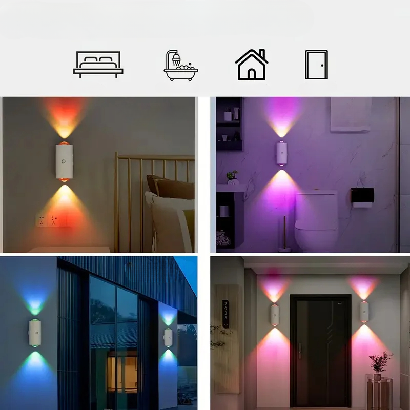 RGB Infraröd Sensorlampa – Smart, Uppladdningsbar & Lättmonterad