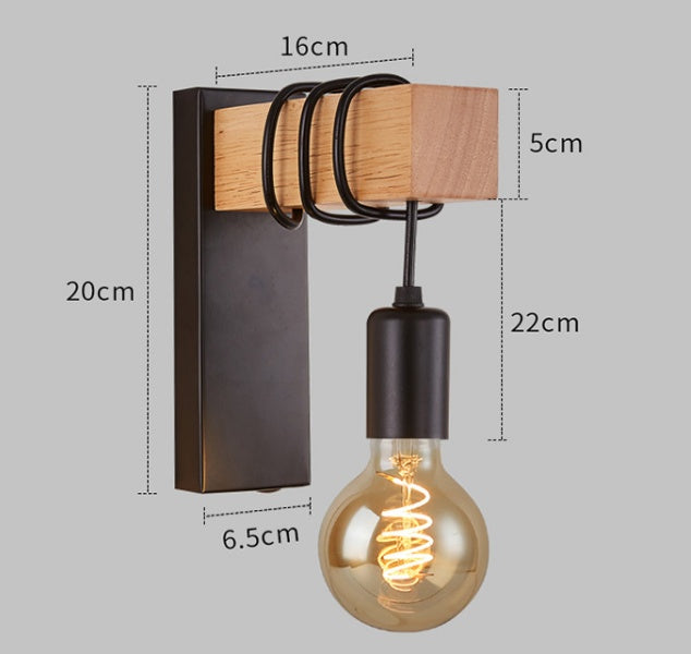 Retro Industrilampa Väggmonterad – Vintage designlampa i Industriell Stil