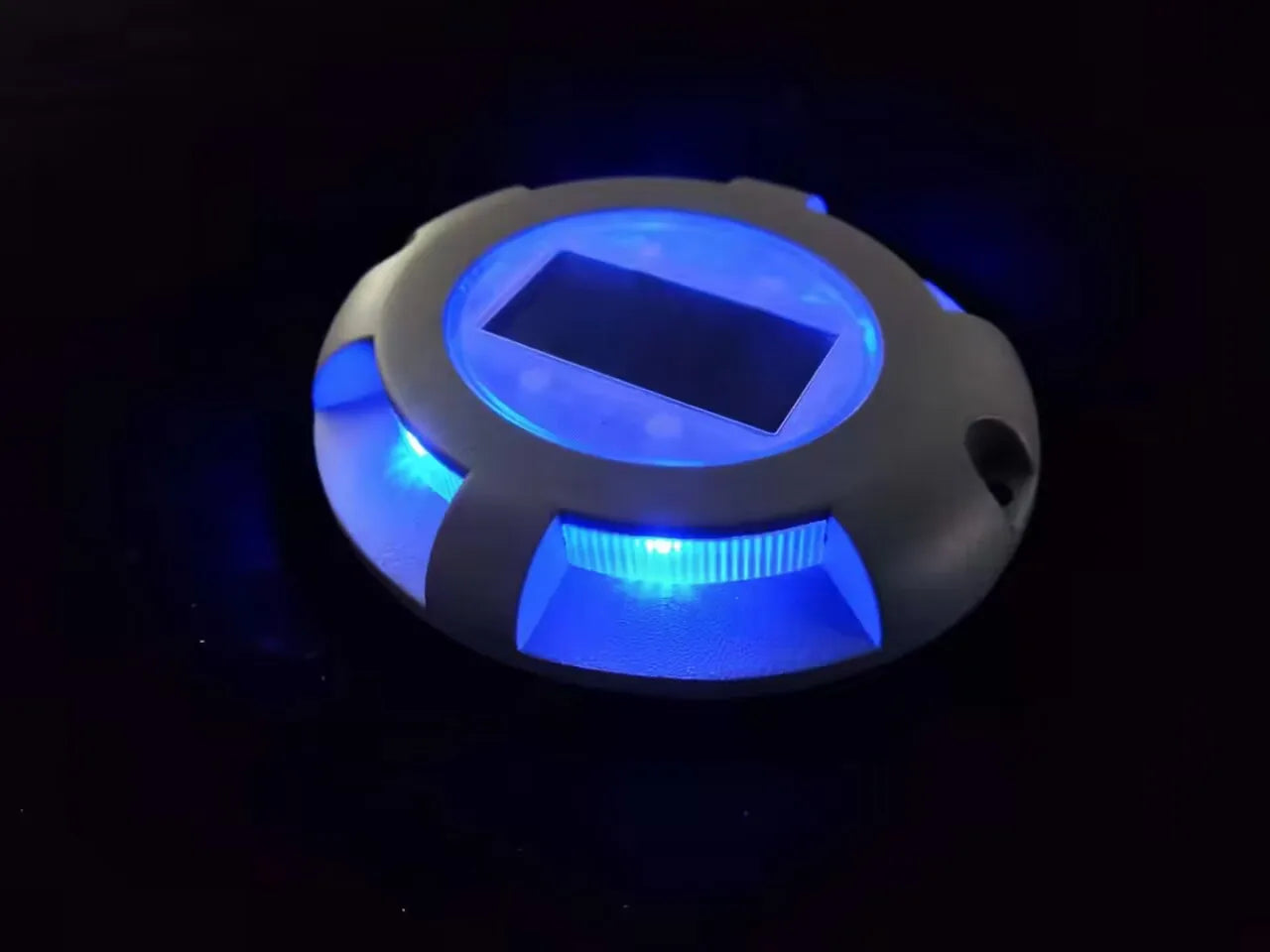 Road Safety Markers Cat Eyes Aluminum Solar Power Led Flashing Reflective Road Stud Light