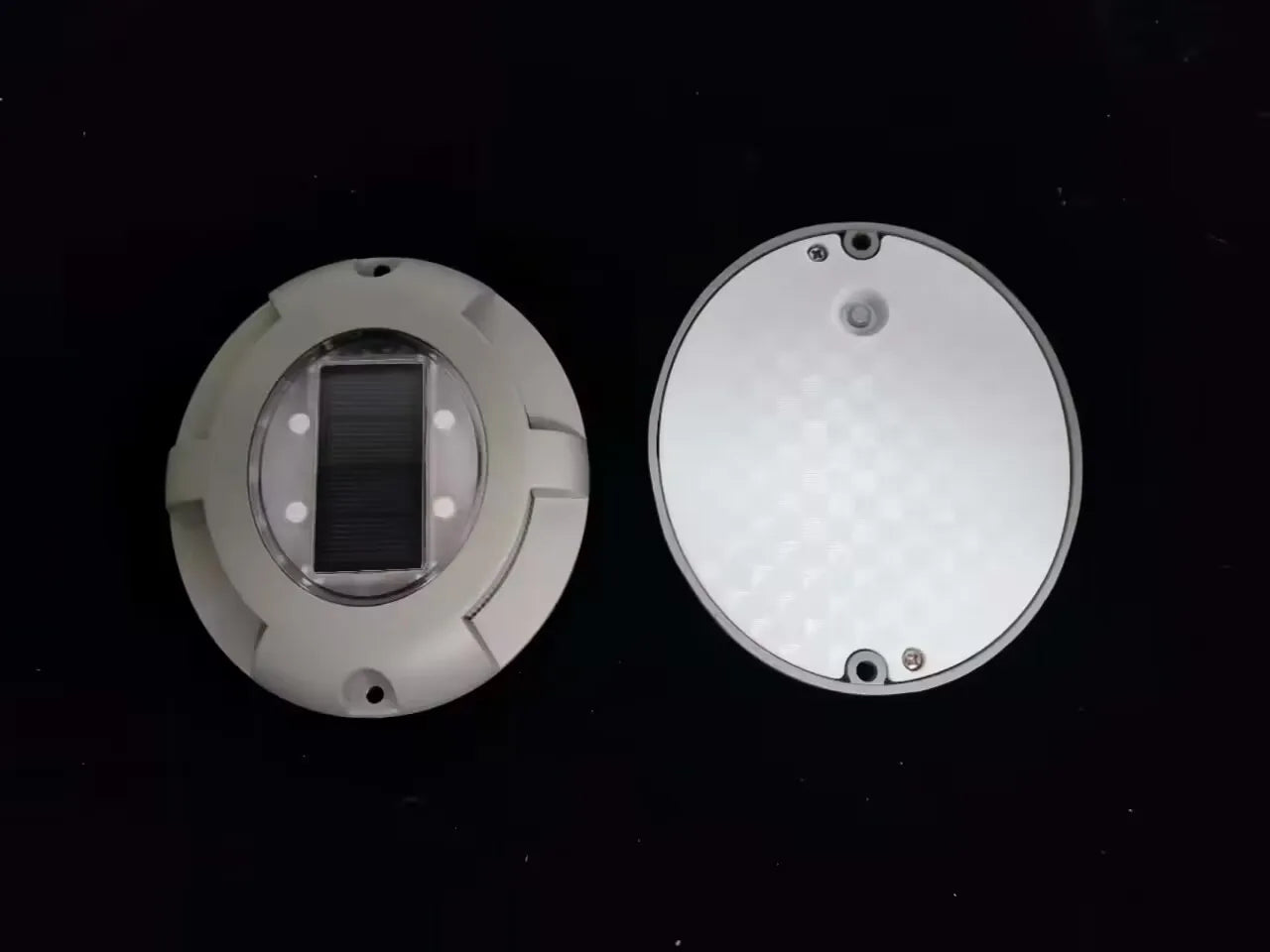 Road Safety Markers Cat Eyes Aluminum Solar Power Led Flashing Reflective Road Stud Light