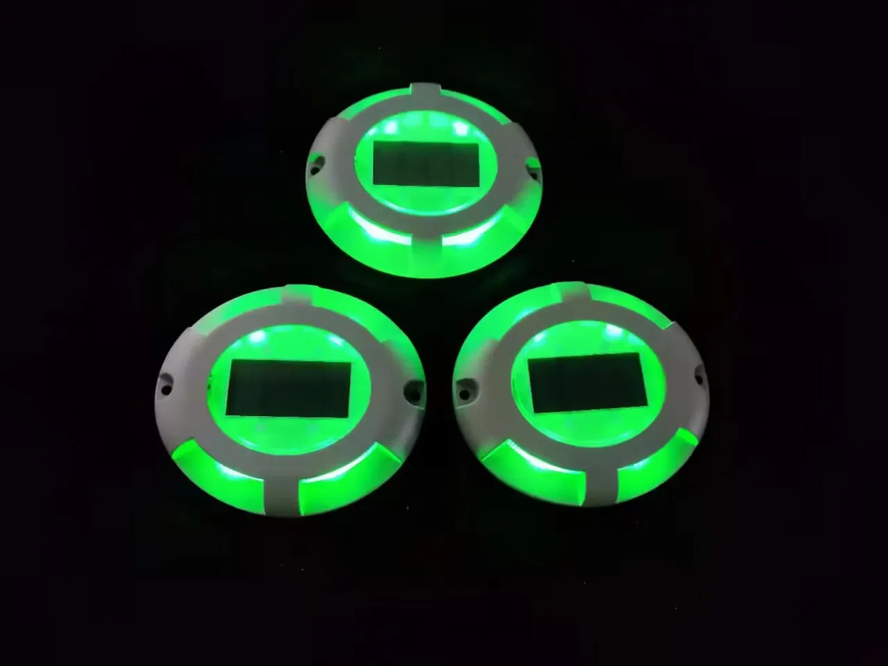 Road Safety Markers Cat Eyes Aluminum Solar Power Led Flashing Reflective Road Stud Light