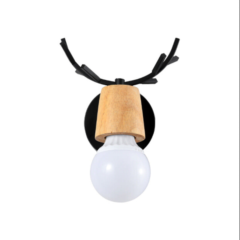 Nordisk Vägglampa Modern Macaron - Designlampa Med Renhorn